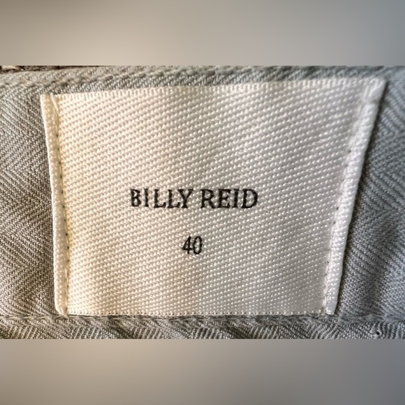 BILLY REID 5 Pocket Pant Lt Gray Green Cotton Linen 40x33 Orig$198 Exc Cond - Picture 9 of 15